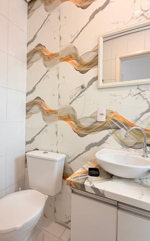 Apartamento à venda com 50m², 2 quartos e 2 vagasBanheiro Social