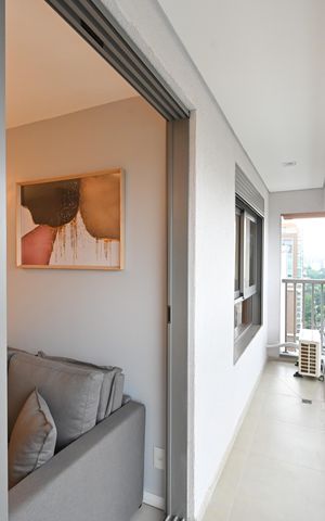 Apartamento para alugar com 32m², 1 quarto e sem vagaVaranda