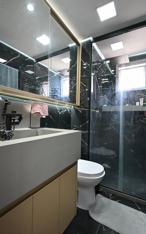 Apartamento à venda com 67m², 2 quartos e 1 vagaBanheiro Suíte 