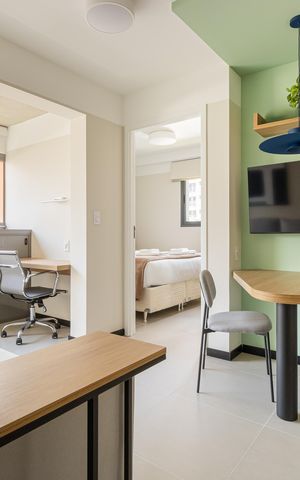 Apartamento para alugar com 33m², 1 quarto e sem vaga