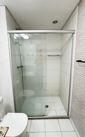 Apartamento para alugar com 50m², 1 quarto e 2 vagas Apartamento para alugar com 50m², 1 quarto e 2 vagasBanheiro da Suíte