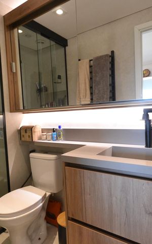 Apartamento à venda com 61m², 1 quarto e 1 vagaBanheiro da Suíte