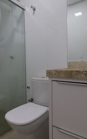Apartamento para alugar com 80m², 2 quartos e 2 vagas Apartamento para alugar com 80m², 2 quartos e 2 vagasBanheiro da Suíte 1