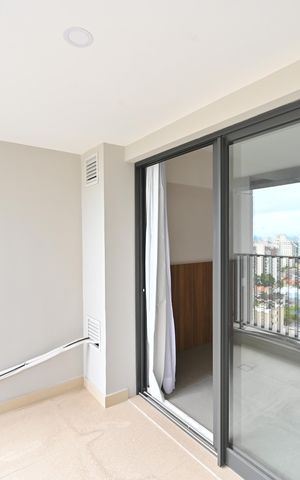 Studio para alugar com 26m², 1 quarto e sem vagaVaranda