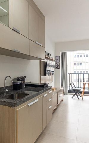 Studio para alugar com 27m², 1 quarto e sem vaga Studio para alugar com 27m², 1 quarto e sem vagaCozinha
