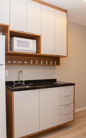 Studio para alugar com 27m², 1 quarto e sem vaga Studio para alugar com 27m², 1 quarto e sem vagaCozinha