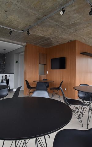 Studio à venda com 28m², 1 quarto e sem vagaÁrea comum - Salão de festas