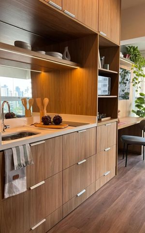 Studio para alugar com 33m², 1 quarto e sem vaga Studio para alugar com 33m², 1 quarto e sem vagaCozinha