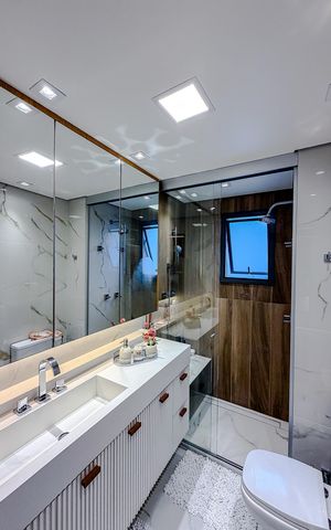 Apartamento à venda com 147m², 3 quartos e 2 vagas Apartamento à venda com 147m², 3 quartos e 2 vagasBanheiro da Suíte 3