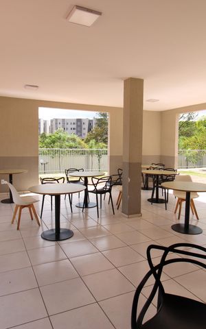 Apartamento para alugar com 45m², 2 quartos e 1 vagaÁrea comum - Salão de festas