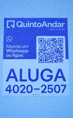 Apartamento para alugar com 35m², 2 quartos e sem vagaPlaca GRANDE instalada na fachada do condomínio, dia 16.10.2026 - Código da placa: EWTB-3341