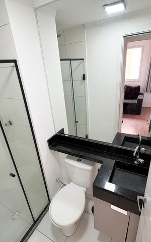 Apartamento para alugar com 33m², 2 quartos e sem vaga Apartamento para alugar com 33m², 2 quartos e sem vagaBanheiro