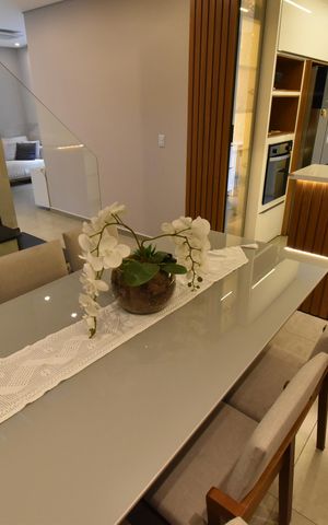 Casa de condomínio à venda com 125m², 3 quartos e 2 vagasSala de jantar