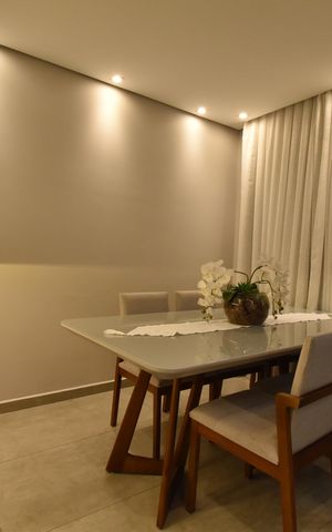 Casa de condomínio à venda com 125m², 3 quartos e 2 vagasSala de jantar