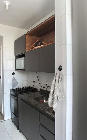 Apartamento à venda com 65m², 2 quartos e 2 vagasCozinha e Área de Serviço