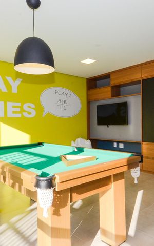 Apartamento à venda com 47m², 1 quarto e 1 vagaSalão de jogos