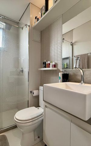Apartamento à venda com 68m², 2 quartos e 1 vagaBanheiro Suíte 