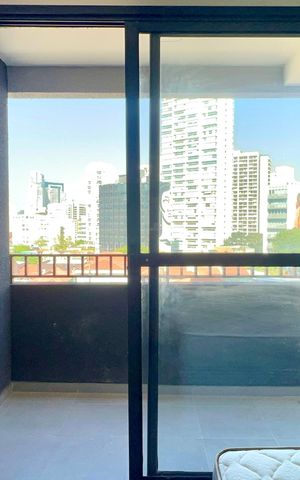 Studio para alugar com 24m², 1 quarto e sem vaga Studio para alugar com 24m², 1 quarto e sem vagaVaranda