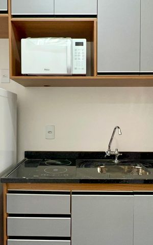 Studio para alugar com 24m², 1 quarto e sem vaga Studio para alugar com 24m², 1 quarto e sem vagaCozinha