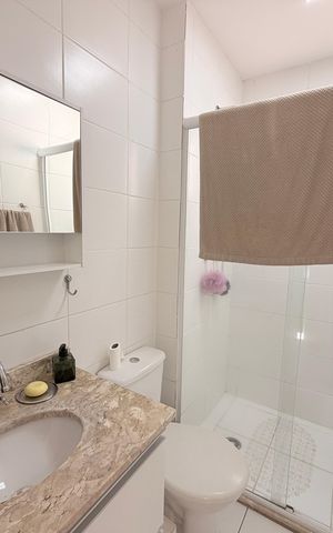 Apartamento à venda com 59m², 2 quartos e 1 vagaBanheiro Social