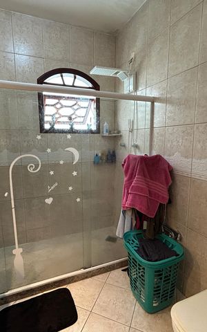 Casa de condomínio à venda com 166m², 3 quartos e 2 vagasBanheiro do quarto 3 suite