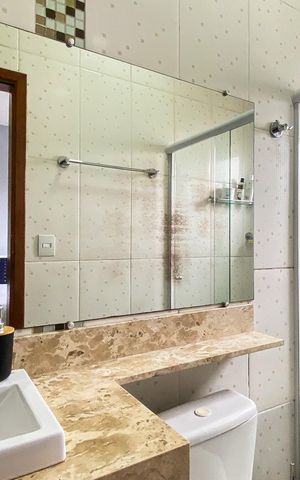 Casa de condomínio à venda com 79m², 2 quartos e 2 vagas Casa de condomínio à venda com 79m², 2 quartos e 2 vagasBanheiro da Suíte 1