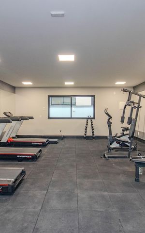 Apartamento para alugar com 34m², 1 quarto e 1 vaga Apartamento para alugar com 34m², 1 quarto e 1 vagaÁrea comum - Academia