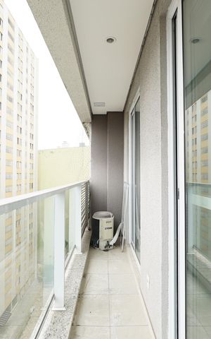 Studio para alugar com 28m², 1 quarto e 1 vagaVaranda