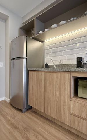 Studio para alugar com 24m², 1 quarto e sem vaga Studio para alugar com 24m², 1 quarto e sem vagaCozinha