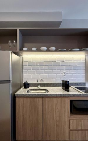 Studio para alugar com 24m², 1 quarto e sem vaga Studio para alugar com 24m², 1 quarto e sem vagaCozinha