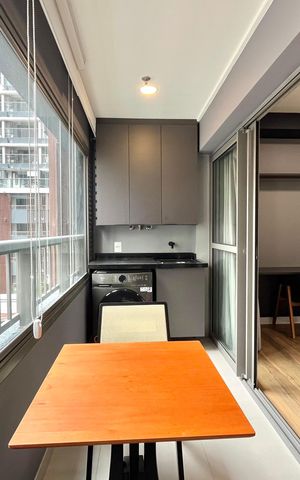 Studio para alugar com 40m², 1 quarto e 1 vaga Studio para alugar com 40m², 1 quarto e 1 vagaVaranda