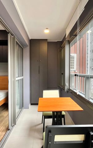 Studio para alugar com 40m², 1 quarto e 1 vaga Studio para alugar com 40m², 1 quarto e 1 vagaVaranda