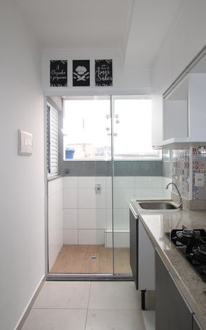 Casa de condomínio para alugar com 46m², 2 quartos e 1 vagaCozinha