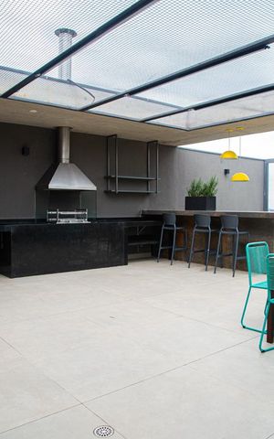 Studio à venda com 25m², 1 quarto e sem vaga Studio à venda com 25m², 1 quarto e sem vagaÁrea comum - Churrasqueira
