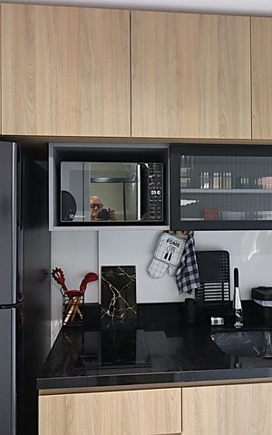 Studio para alugar com 28m², 1 quarto e 1 vagaEspaço integrados - cozinha