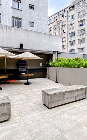 Studio para alugar com 23m², 1 quarto e sem vagaÁrea comum - Churrasqueira