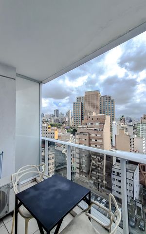 Studio para alugar com 23m², 1 quarto e sem vagaVaranda