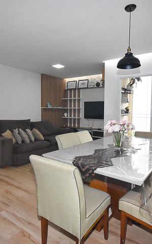 Apartamento para alugar com 79m², 2 quartos e 2 vagas Apartamento para alugar com 79m², 2 quartos e 2 vagasSala jantar integrada a sala de visitas