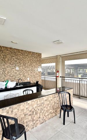 Apartamento à venda com 44m², 2 quartos e 1 vaga Apartamento à venda com 44m², 2 quartos e 1 vagaÁrea comum - Churrasqueira