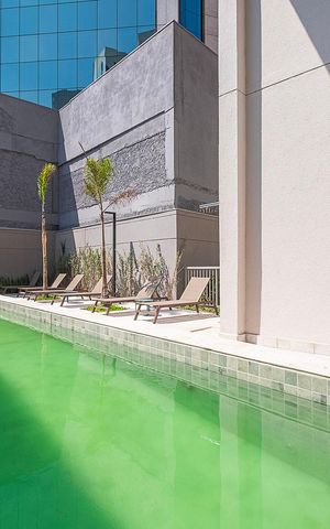 Studio para alugar com 24m², 1 quarto e sem vaga Studio para alugar com 24m², 1 quarto e sem vagaPiscina