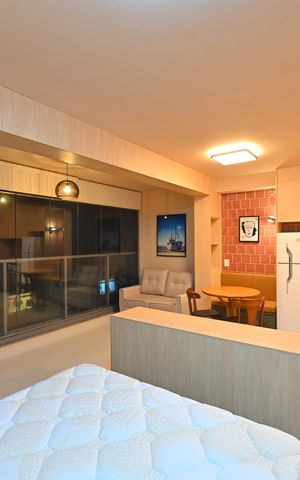 Studio para alugar com 38m², 1 quarto e 1 vagaSala/Quarto