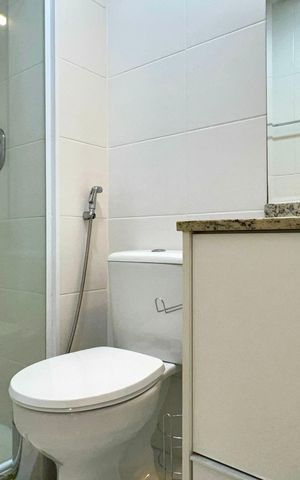 Apartamento para alugar com 40m², 1 quarto e 1 vaga Apartamento para alugar com 40m², 1 quarto e 1 vagaBanheiro