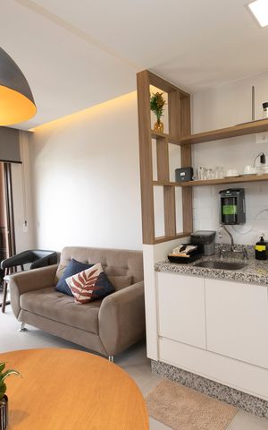 Apartamento para alugar com 36m², 1 quarto e 1 vagaSALA E COZINHA INTEGRADOS