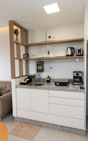 Apartamento para alugar com 36m², 1 quarto e 1 vagaSALA E COZINHA INTEGRADOS