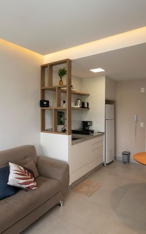 Apartamento para alugar com 36m², 1 quarto e 1 vagaSALA E COZINHA INTEGRADOS