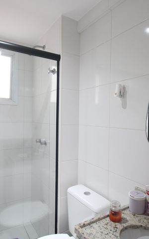Apartamento à venda com 77m², 3 quartos e 1 vagaBanheiro canadense das suíte 2 e 3