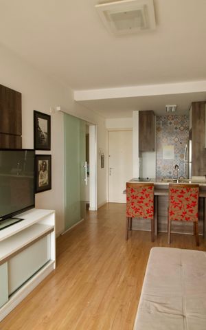Apartamento para alugar com 46m², 1 quarto e 1 vaga Apartamento para alugar com 46m², 1 quarto e 1 vagaSala