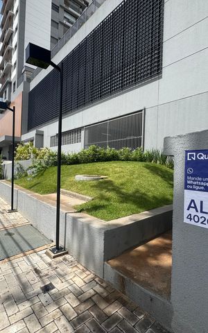 Apartamento para alugar com 36m², 1 quarto e 1 vaga Apartamento para alugar com 36m², 1 quarto e 1 vagaFachada com PLACA GRANDE