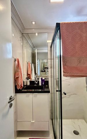 Apartamento à venda com 95m², 3 quartos e 2 vagasBanheiro do Quarto 1