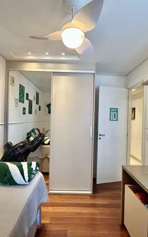 Apartamento à venda com 95m², 3 quartos e 2 vagasQuarto 2